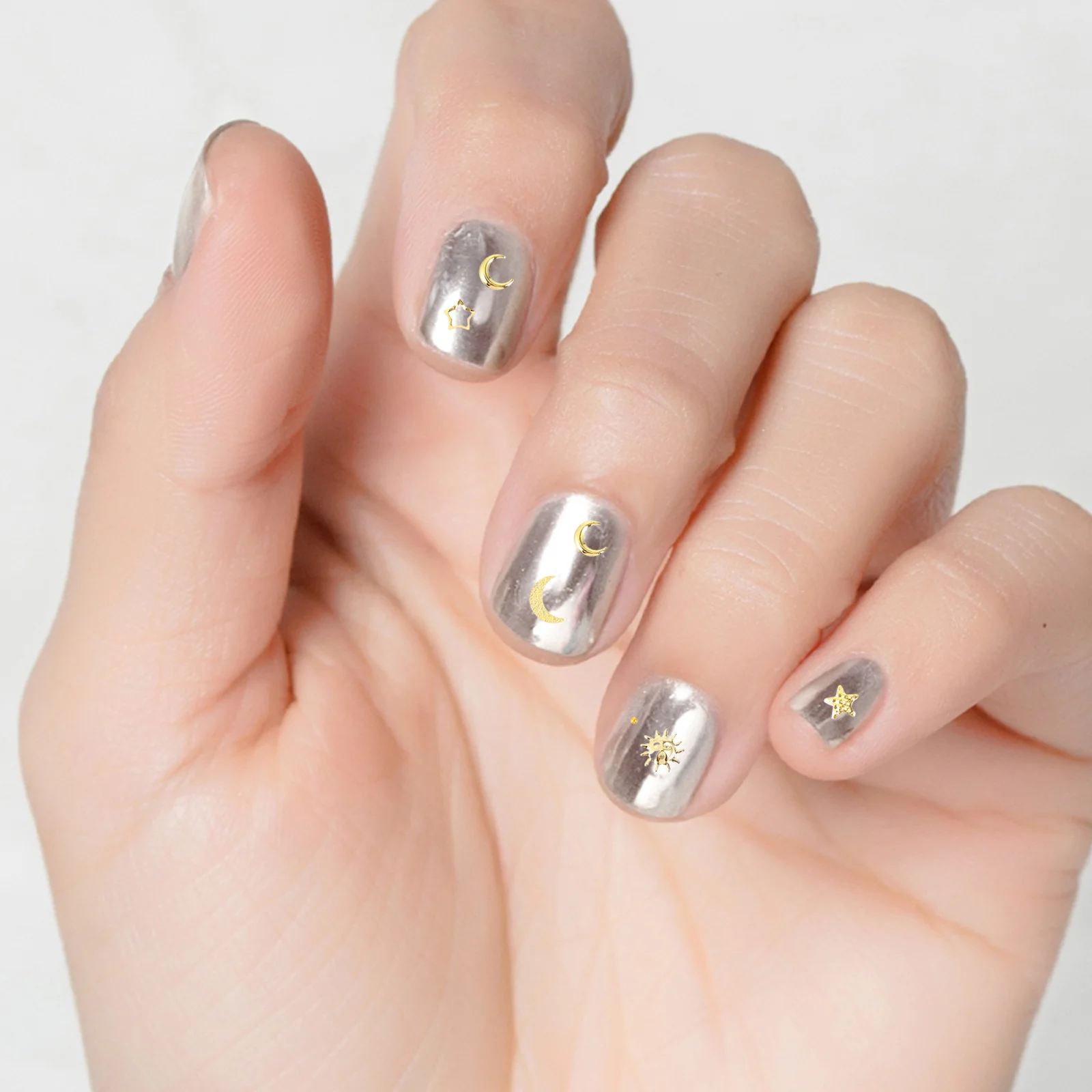 

3pcs Star Shape Nail Art Accessories Decor Diy Manicure Jewelry For Christmas Wedding Prom Party Supplies Durable Safe Material