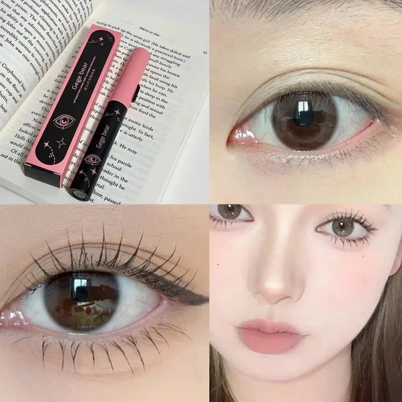 Mascara lungo affascinante a doppia estremità Nero/Marrone Arricciatura naturale Primer per ciglia impermeabile e resistente al sudore a lunga durata