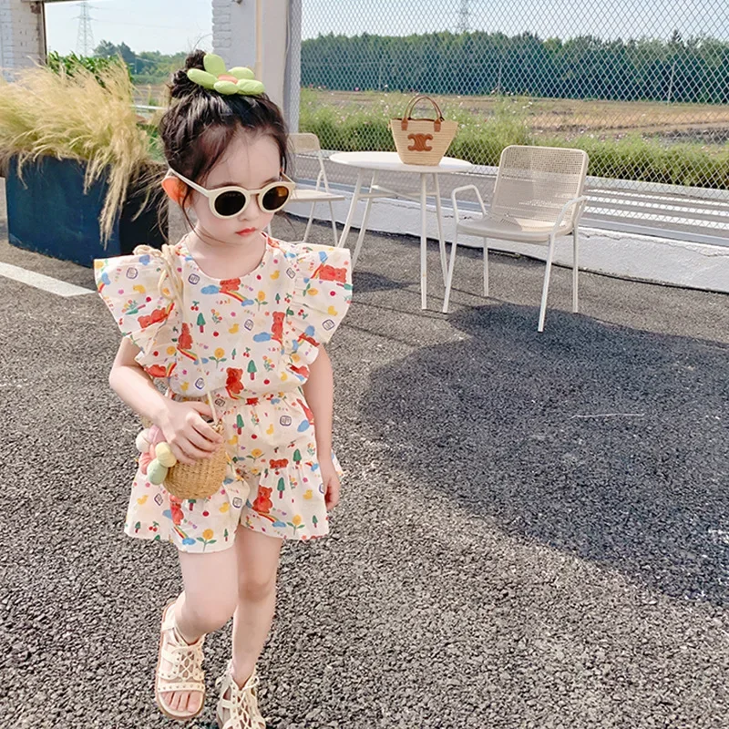 

Girls Clothes Set Summer Shirt+Pants Toddler Girl Tops Shorts New Brand Kids Outfits Children Clothing Suit Baby Girl Clothes