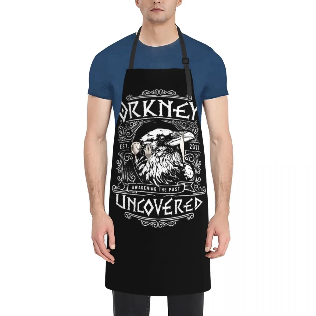 

Orkney Uncovered - Raven Apron barber men Smock for hairdressing Apron