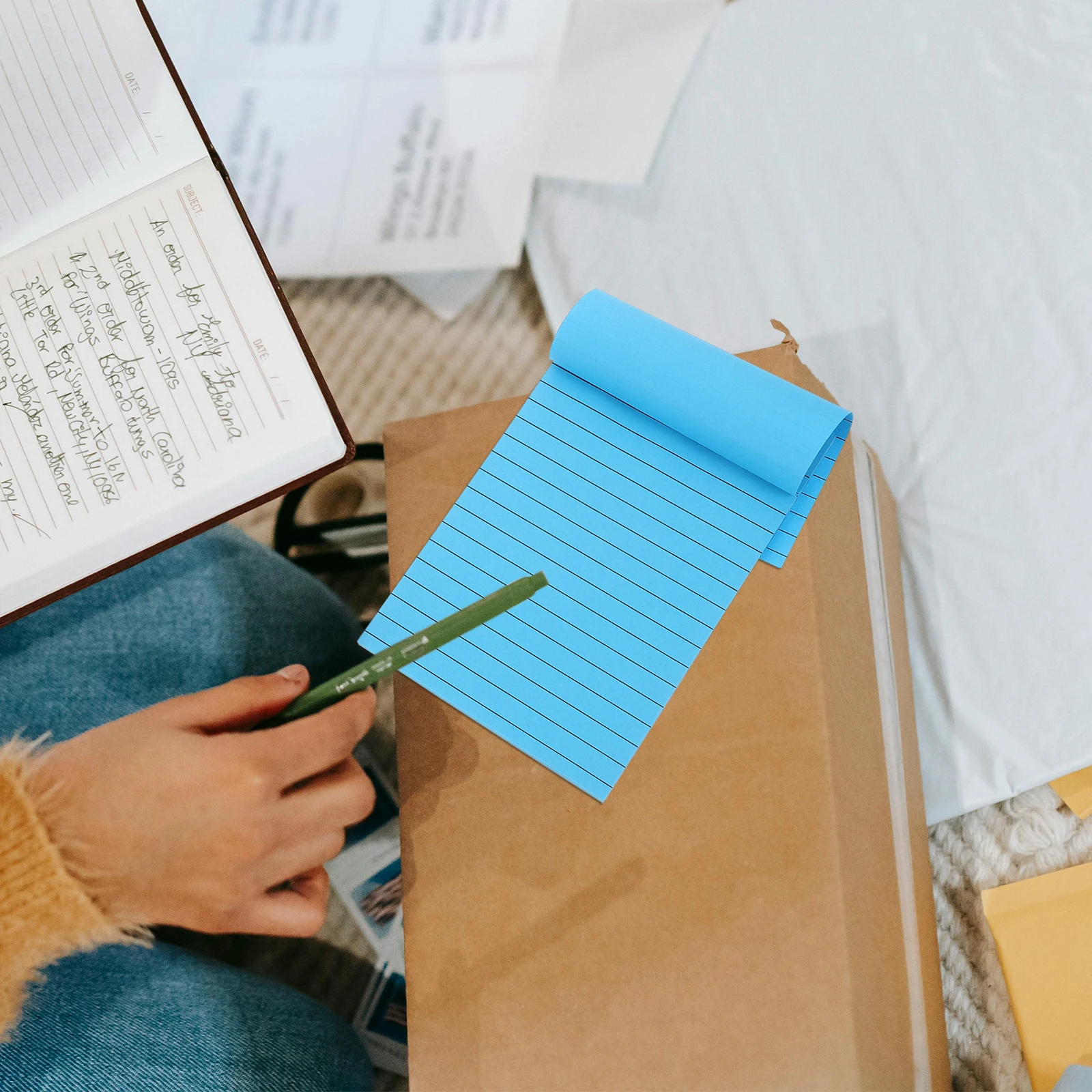 

8 Books Lined Memo Stickers Tearable Paper Pads Office Supplies Creative Notepads Self Adhesive Note Stickers