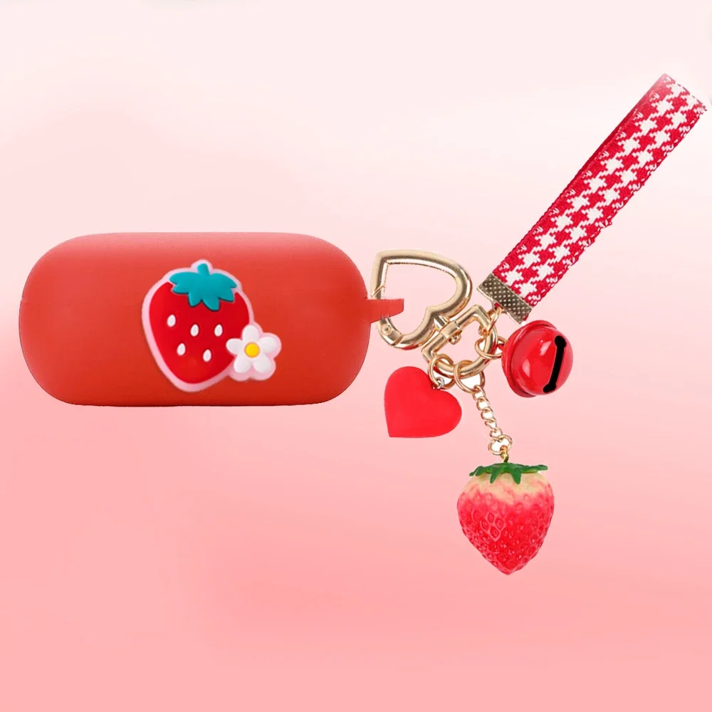 Casing kartun untuk Skullcandy Sesh EVO casing lucu hewan silikon Bluetooth earphone casing penutup Fundas