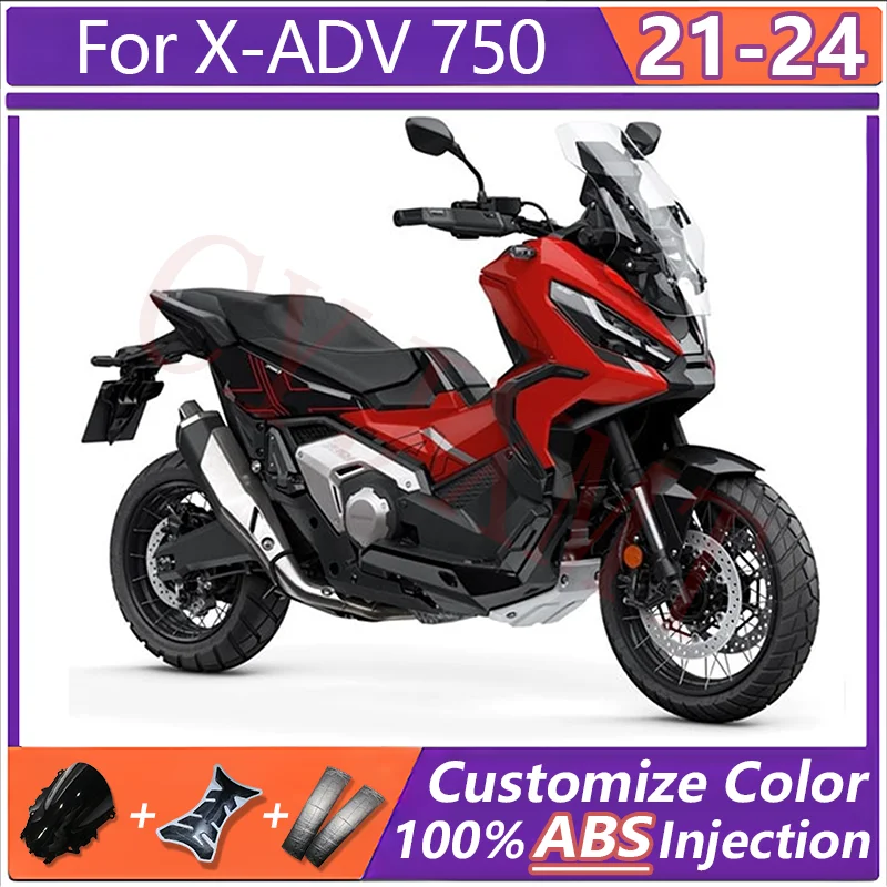 

ABS Injection Fairing Body Kit for Honda X-ADV ADV 750 2021 2022 2023 2024 Motorcycle Fairings X-ADV750 21-24 Red Bodywork Cover
