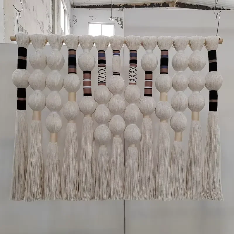 110*75cm New Design Chic Style Weaved in Natural Cotton Thread Theater Provide Tapestry Wall Art Large Macrame Decor