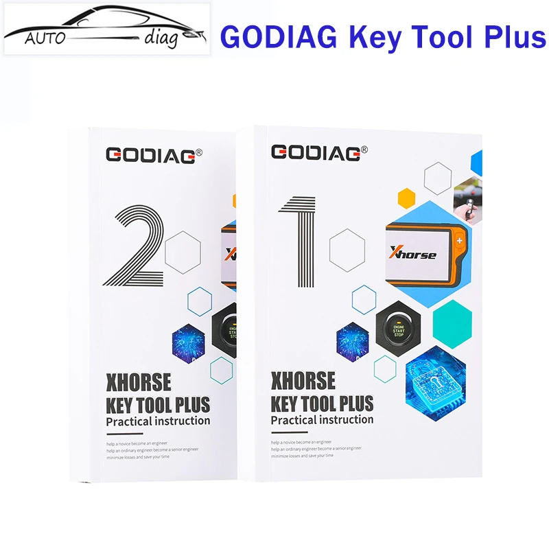 2023 GODIAG Key Tool Plus Practical Instruction 1&2 Two Books for Locksmith and Vehicle Maintenance Engineer