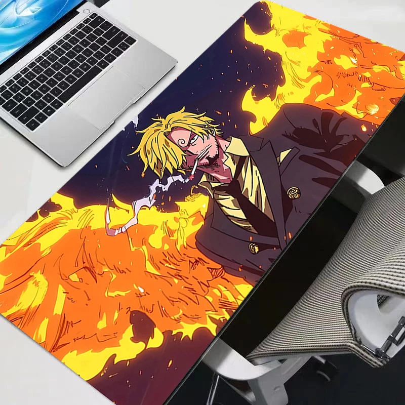 Mouse Pad Gaming Accessories One Piece Ace PC Gamer Alfombrilla Xxl Computer Desk Mat Laptop Varmilo Keyboard Mousepad view 2