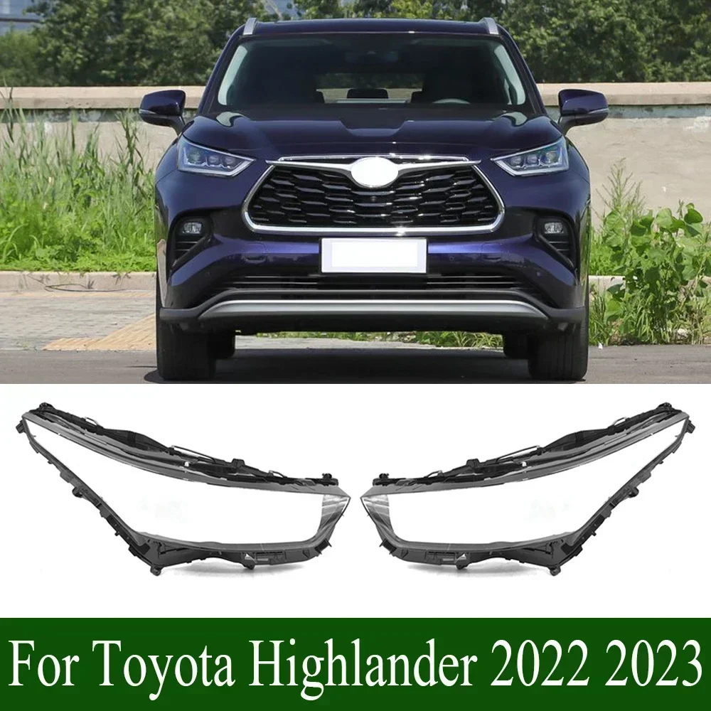 

For Toyota Highlander 2022 2023 Headlamp Cover Transparent Headlight Shell Lens Plexiglass Auto Replacement Parts