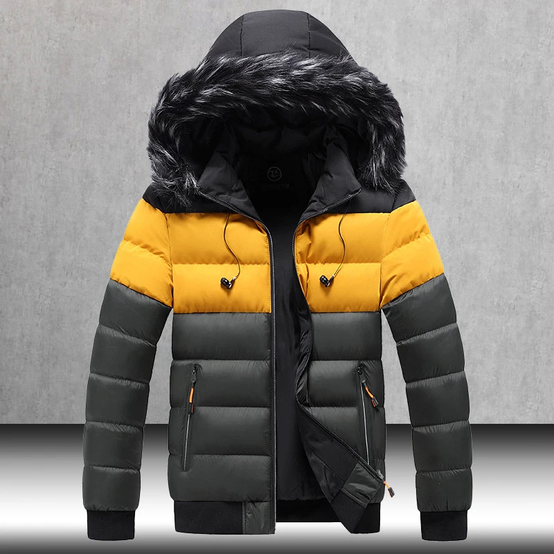 2023 giacca invernale da uomo Casual caldo spesso impermeabile Parka cappotto uomo Outwear antivento collo di pelliccia cappello Parka giacca di