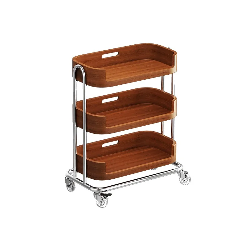 Kitchen rack trolley floor multi-layer functional mobile