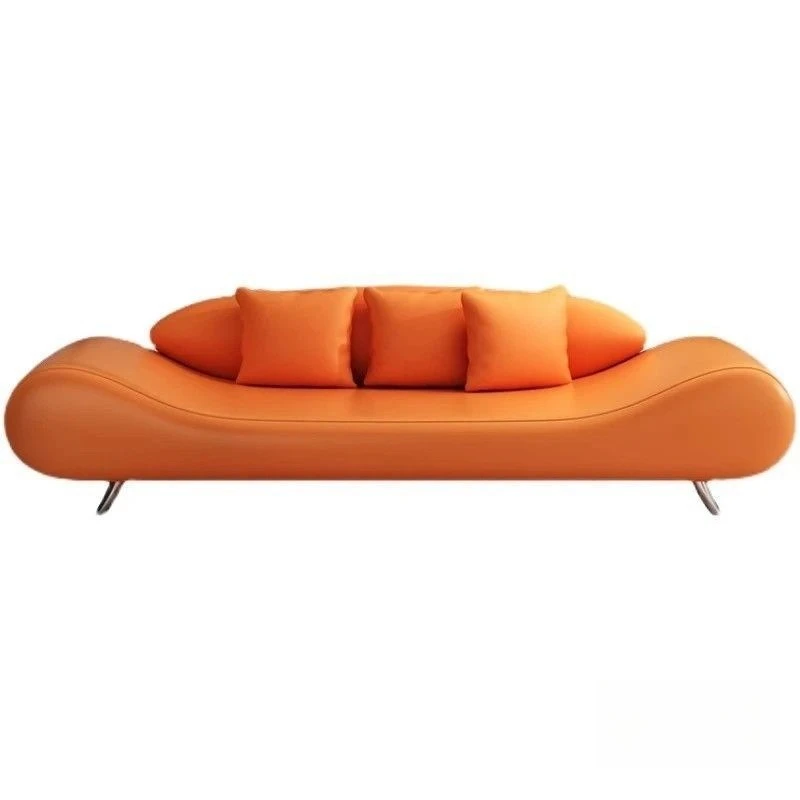 Nordic simple homestay light luxury art leather hair salon leave-in small apartment sofa living room single double three