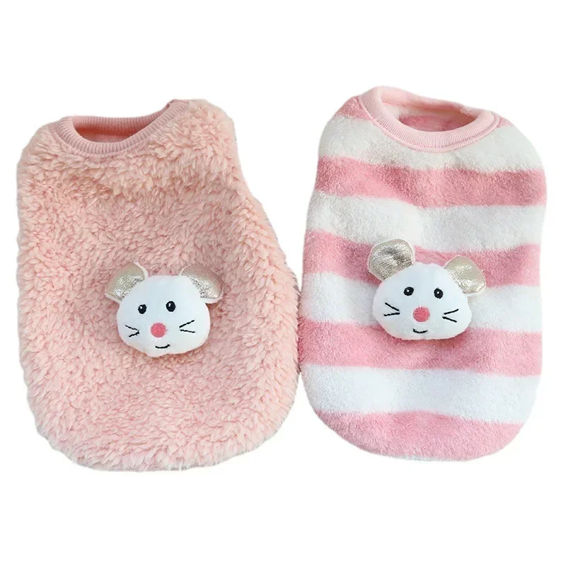 Guinea Pig Clothes Small Animal Rabbit Cat Warm Vest Cozy T-Shirt for Guinea Pig Ferret Bunny Kitten Chihuahua and Small Animals