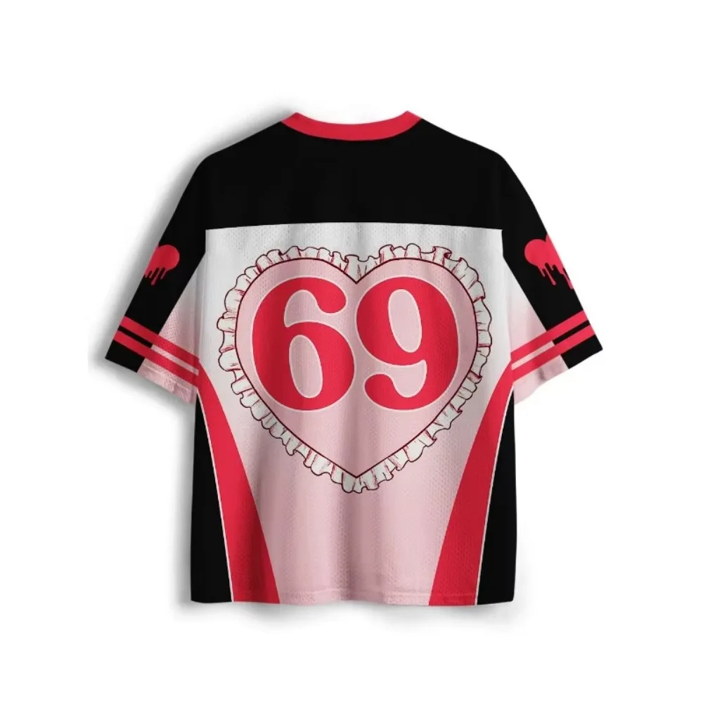 Summer Fashion New Design Rabbit Illustration 3D Print Men Women's V-Neck Sports Breath Quick-drying T-Shirt Y2K Family Clothing