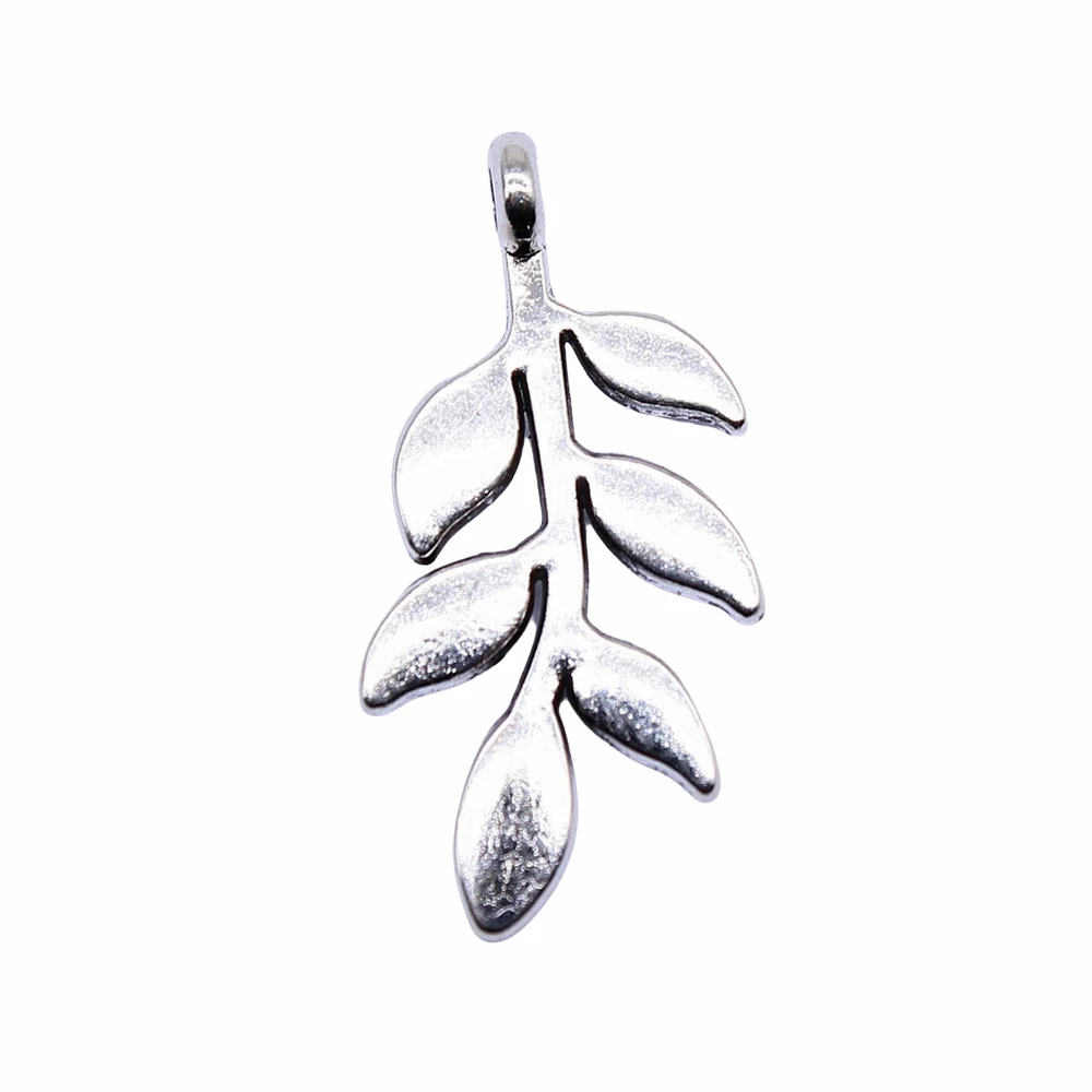 Nail Charms Leaves Charms Jewellery Making Supplies 24x12mm 10pcs