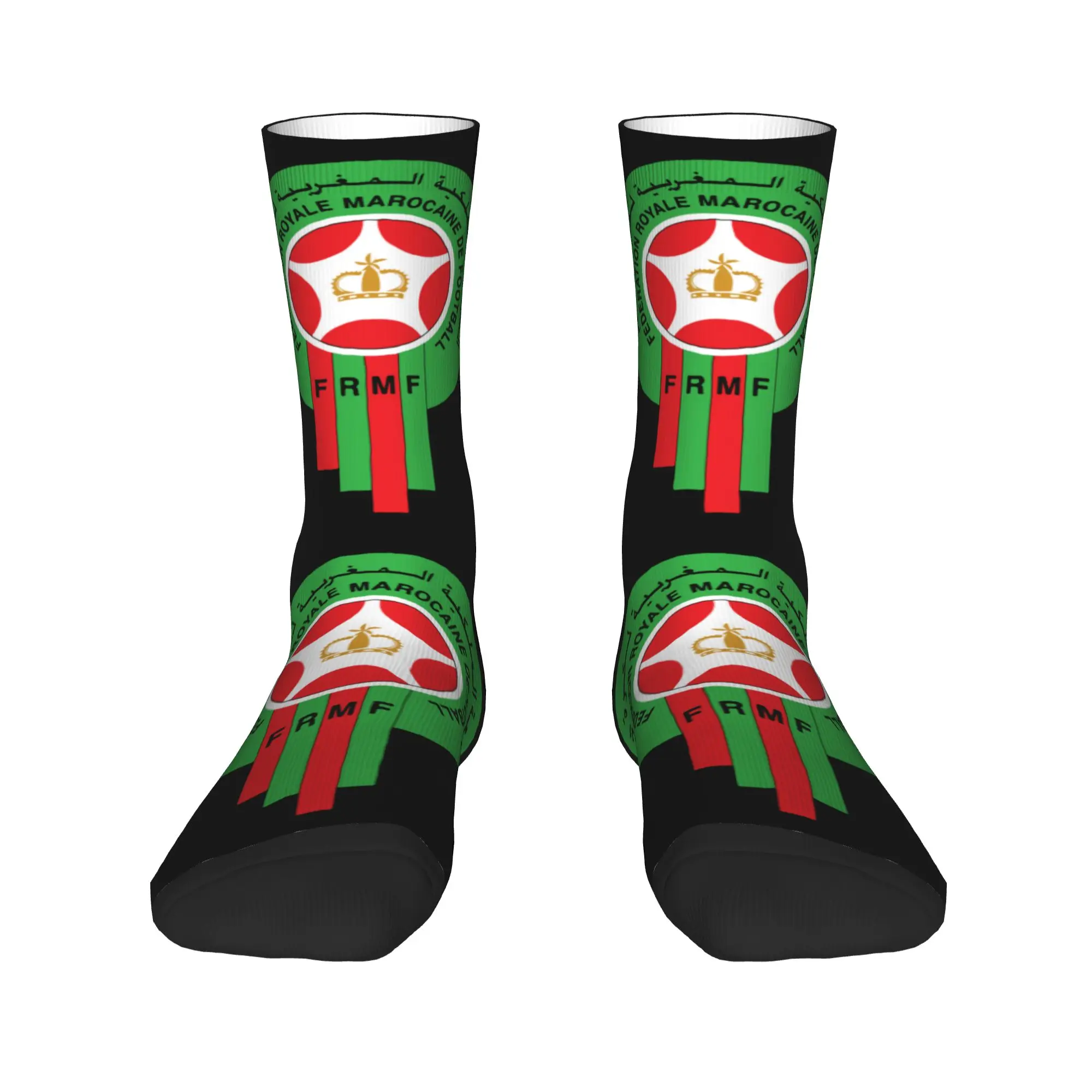 

Morocco Moroccan Coat Of Arms Men's Crew Socks Unisex Fun 3D Printing Dress Socks