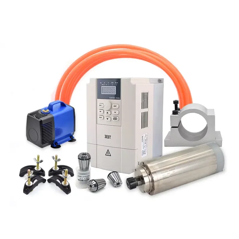 CNC Spindle 6kw Water Cooled Spindle Motor 220V 380V ER25 Dia 125mm Inverter for CNC Milling Router Machine Tool Spindle