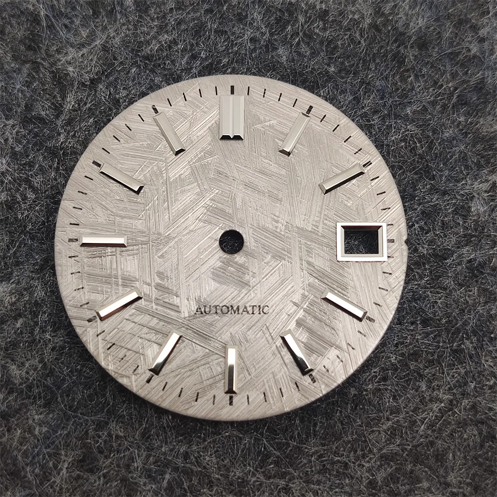 28,5 mm chaotische textuur wijzerplaat duiken horloge modificatie accessoires geen lichtgevende gezichten voor NH35 NH36 mechanisch uurwerk