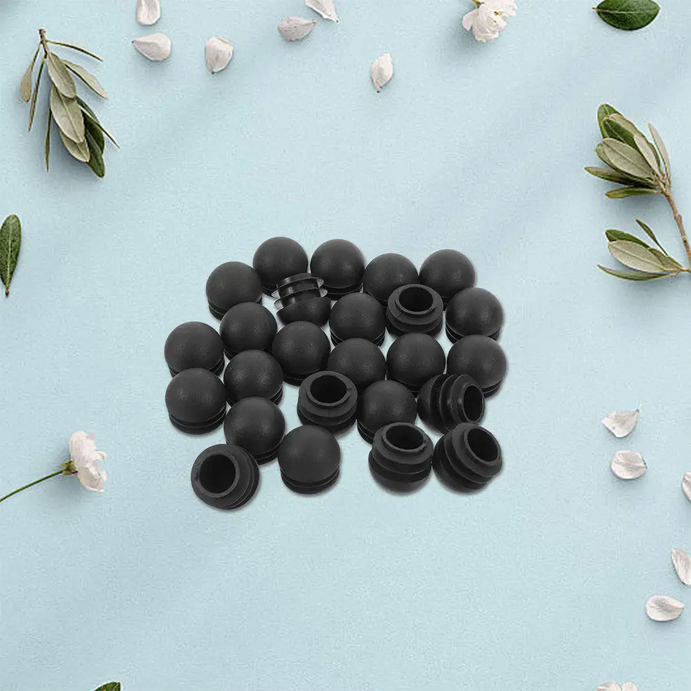 30pcs Spherical Tube Plug 22Mm Round End Cap Bung Plastic Pipe Plug For Chair Leg Glides Furniture Protector Tubing Protection - view 3