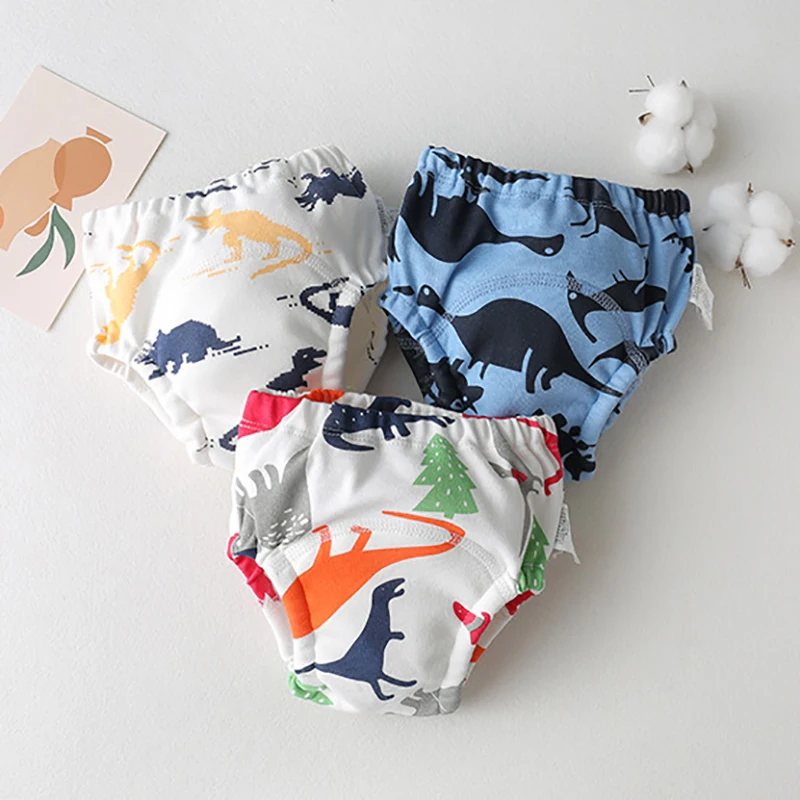 Baby Waterproof Reusable Training Pants Cotton Print Baby Diaper Infant Shorts Nappies Panties Changing Underwear Cloth New