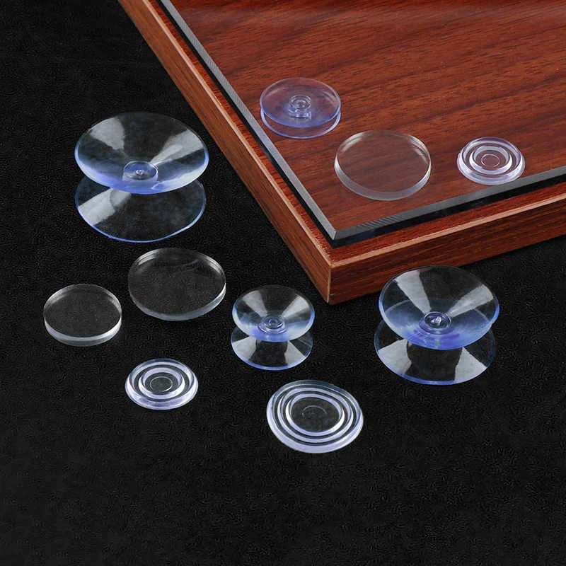 

8-500pcs Round Shape Glass Table Non-slip Soft Grip Pad Transparent Silicon Rubber Fixed Tempered Glass Furniture Accessories
