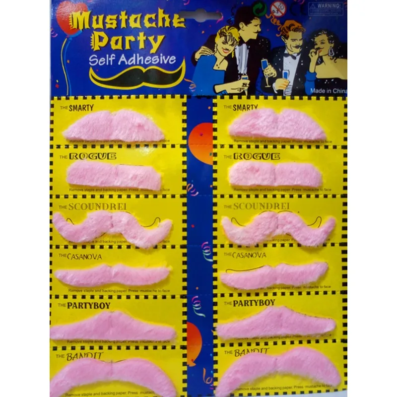Dzieci dorosły bal przebierańców zabawny kostium Halloween Cosplay sztuczna broda fotobudka rekwizyty 12 sztuk zabawna sztuczna naklejka z wąsami