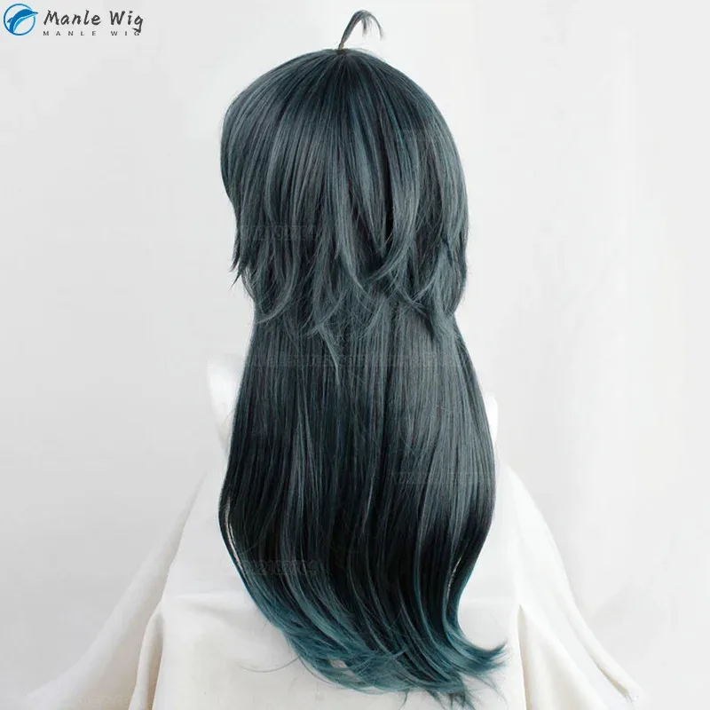 MALLEUS DRACQMA Cosplay Anime 55cm Long With Horn Heat Resistant Synthetic Hair Party Wigs + Wig Cap