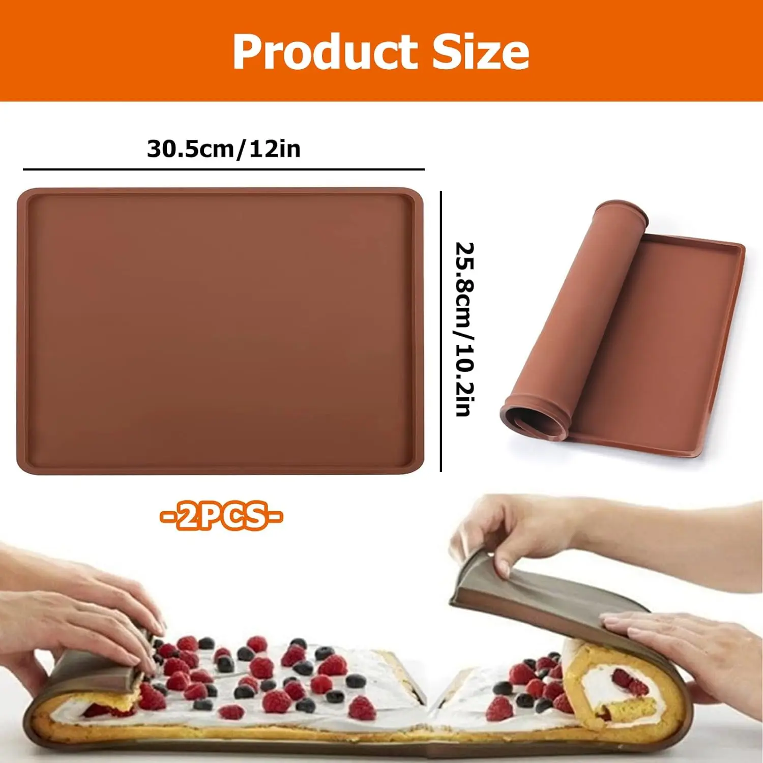 Silicone Baking Tray Rolling Mat Molds Macaron Non-Stick Cake Swiss Roll Pad for Oven Microwave Cooking Cookie Pastry Plate