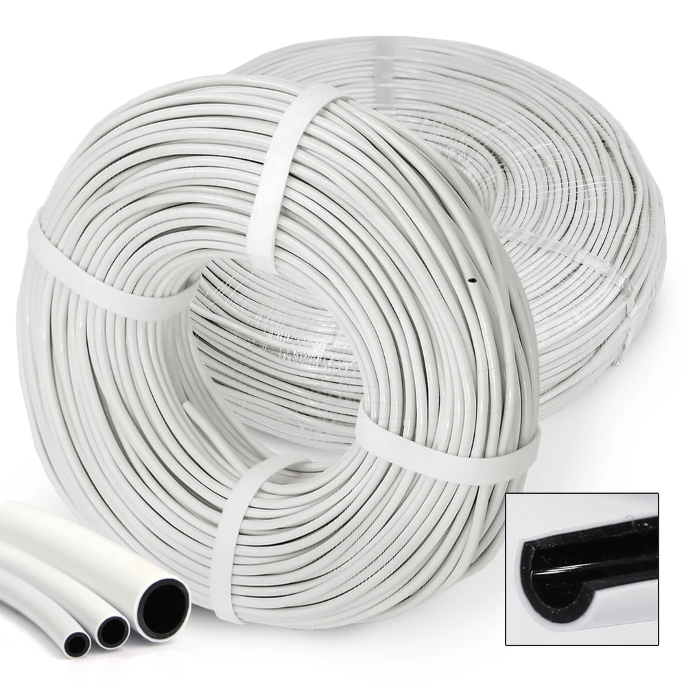 

5-100m 1/8'' 1/4'' 3/8'' PVC Hose Garden Micro Drip Irrigation Pipe Tubing Panda 2-Layer White Skin Black Inside Watering Tube