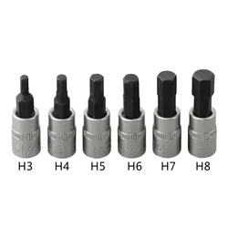 3pcs 1/4 Inch Drive Hex Socket Bit Set H3 H4 H5 H6 H7 H8 Hex Screw Driver Bits Screwdriver Bits For Inner Hex Socket Hand Tools