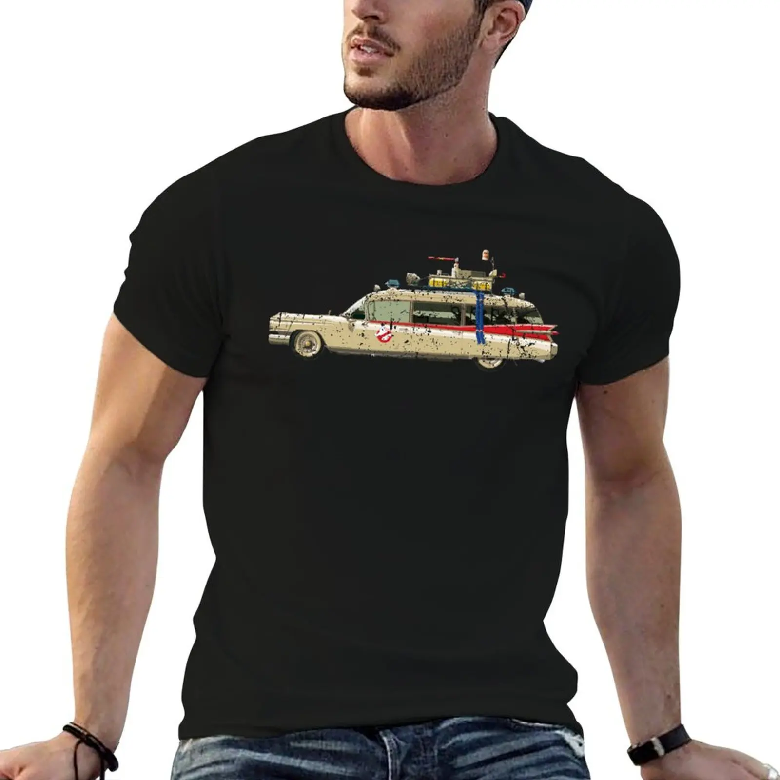 Ecto-1 Vintage T-Shirt Basic Short Sleeve T-Shirt for Men