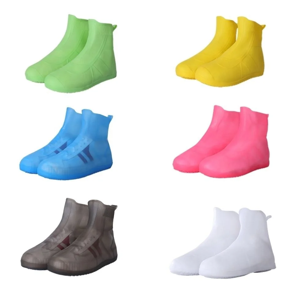 2025 spring rain shoes cover women men covers reusable shoes top quality TPE durable double bottom overshoe elastic shoe covers