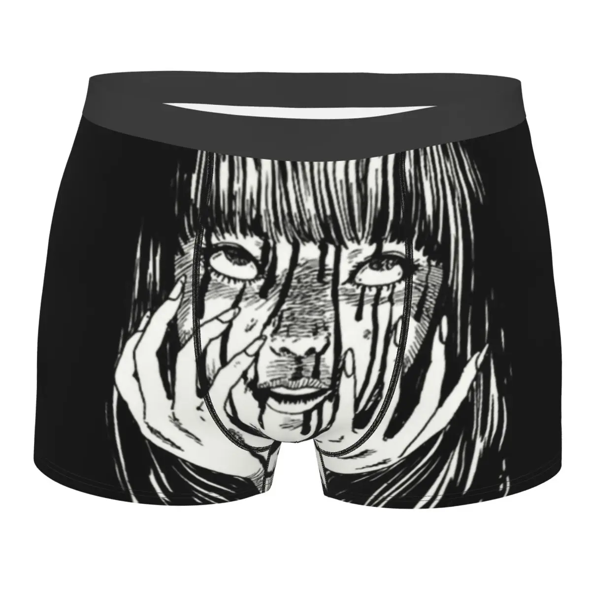 

Custom Junji Ito Yumi No Koe Boxers Shorts Men's Japanese Horror Manga Briefs Underwear Cool Underpants