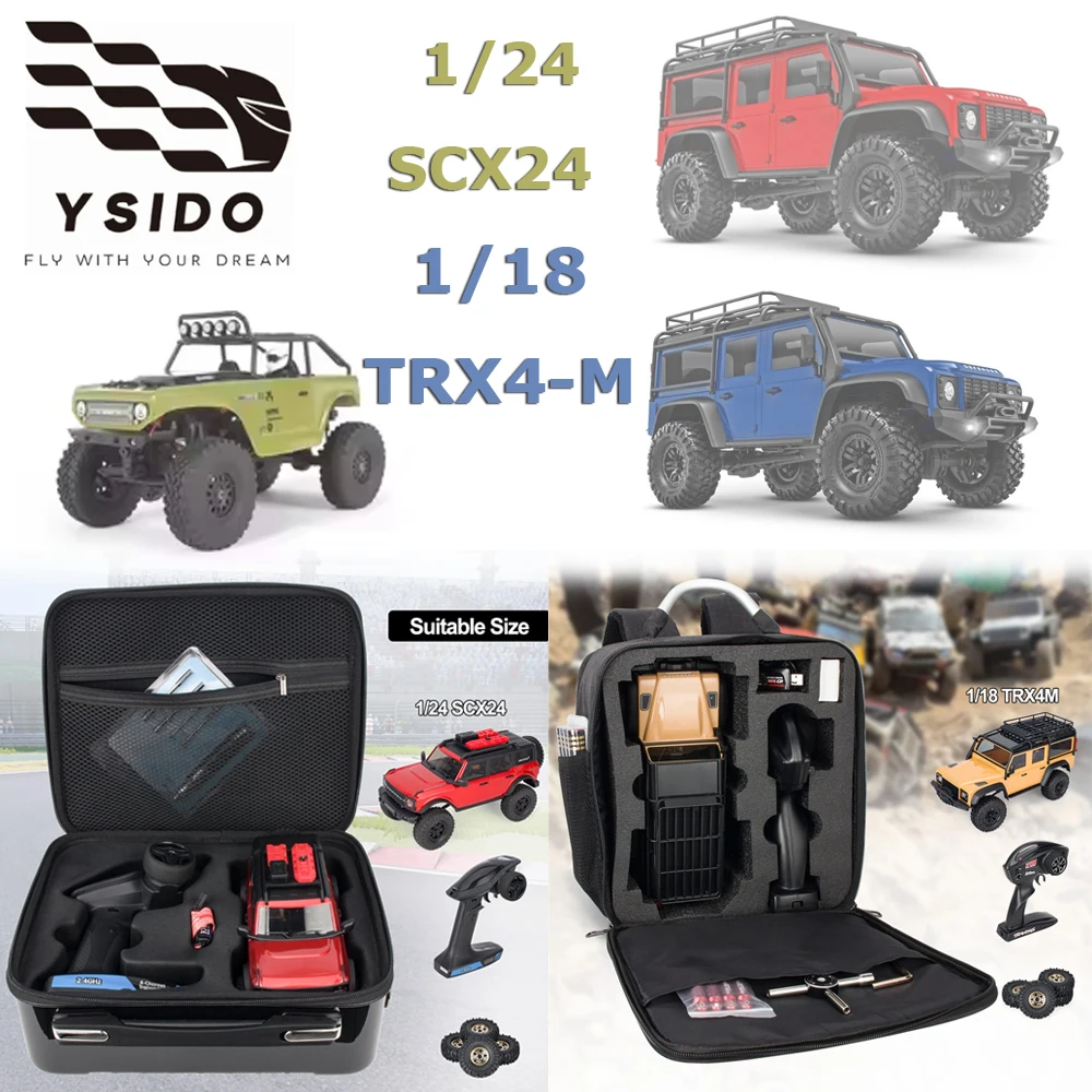 

RC Car TRX4M Storage Bag Carrying Case Shoulder Bags Portable Backpack for RC Crawler 1/24 SCX24 1/18 TRX4-M Defender Bronco
