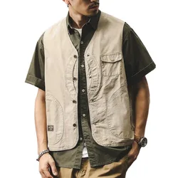 Men Multi Pocket Outdoor Fishing Mountaineering Techwear Cargo Vest Sleeveless Coat Women Streetwear Vest Jacket Waistcoat