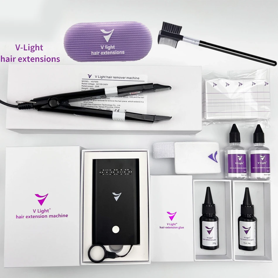 V-Light-Technologie Haar verlängerung maschine Kit neues System band in Haar verlängerung v leichte Haar verlängerung werkzeuge für Salon