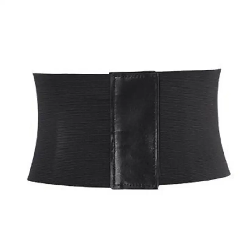 39BD Women Faux Leather Underbust Corset Waist Belt Steampunk Vintage Sexy Bustier Criss for Cross Lace-Up Elastic Cincher Gi