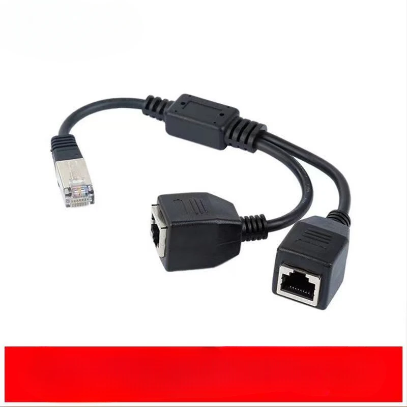 Rj45 Netwerk 1 Tot 2 Poort Ethernet Adapter Splitter, Rj45 1 Man Naar 2 Vrouwelijke Lan Ethernet Splitter Adapter Kabel Geschikt Super