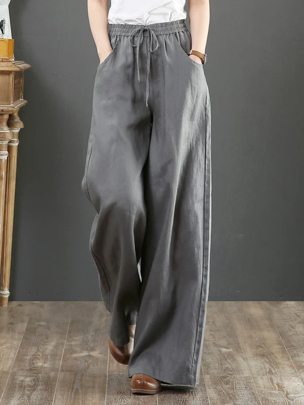 

High Waist Loose Wide Leg Pants Straight Leg Casual Trousers Street Style Women's Summer Fashion High Waist Loose Fit
