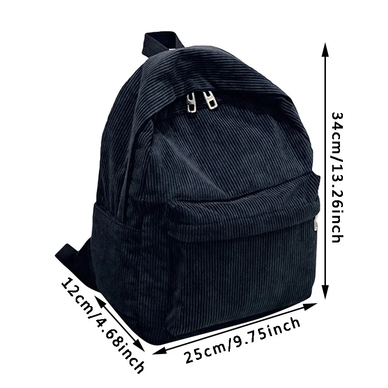 

Backpack Student Corduroy College Style Backpack Multi Purpose Fashion Outdoor Portable Teenager Girls' Backpacks