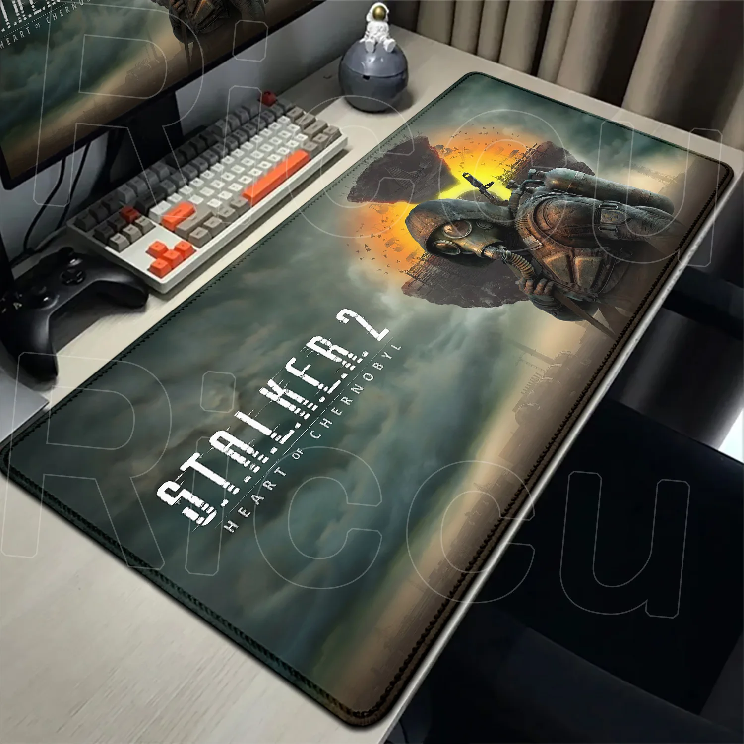 Stalker 2 اضافية كبيرة الألعاب ماوس حصيرة الكمبيوتر المحمول منصات مطاطية الألعاب لوحة المفاتيح وسادة مكتب XXL 120*60 سنتيمتر قفل حافة لوحة الماوس