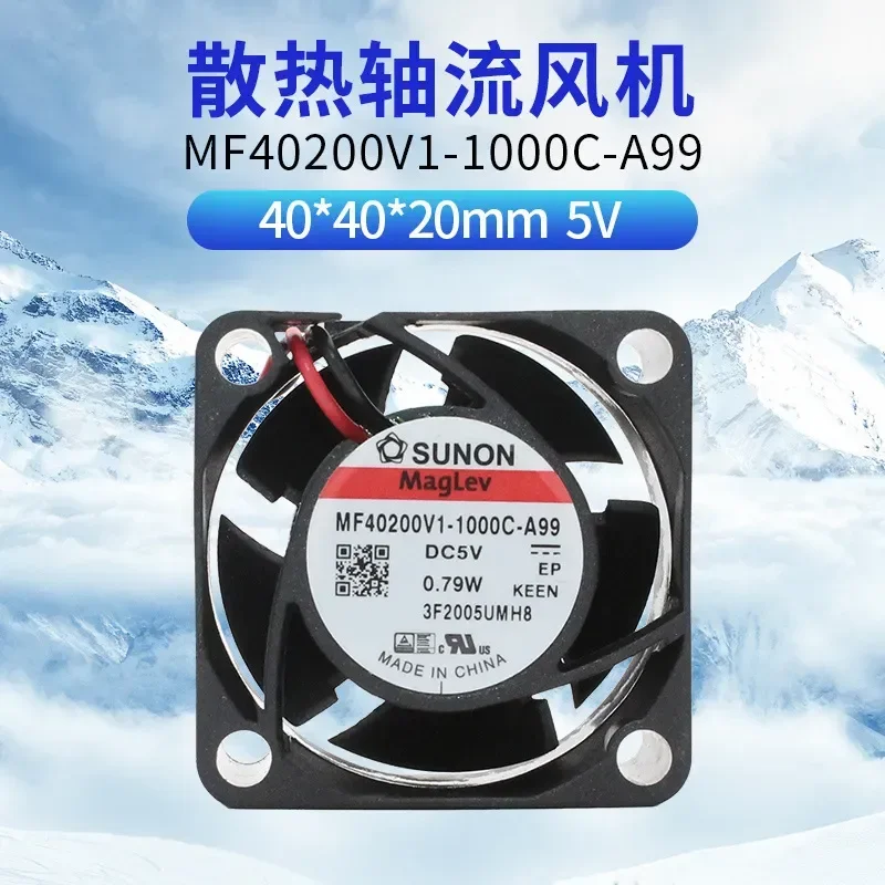 Ventilador de Refrigeración Integrado SUONO Original MF40200V1-1000C-A99 5V 0.79W 4020 4cm para Dispositivos Electrónicos