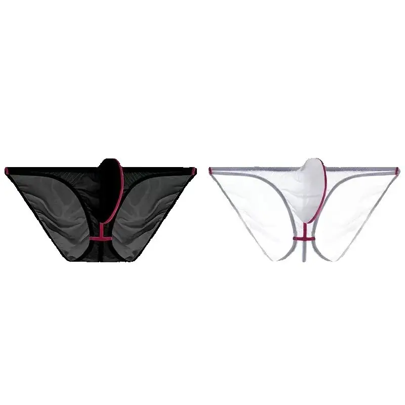 50G palm style men's underwear triangle with ice silk ultra-thin transparent small style upward tight fitting A838