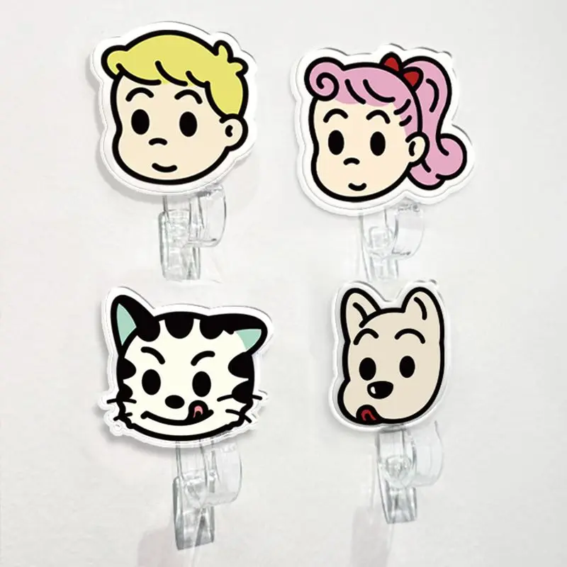 Harada Osamu Cartoon Transparent Acrylic Strong Adhesive Hook Non Punching Anime Wall Adhesive Hook Girl Dormitory Decoration