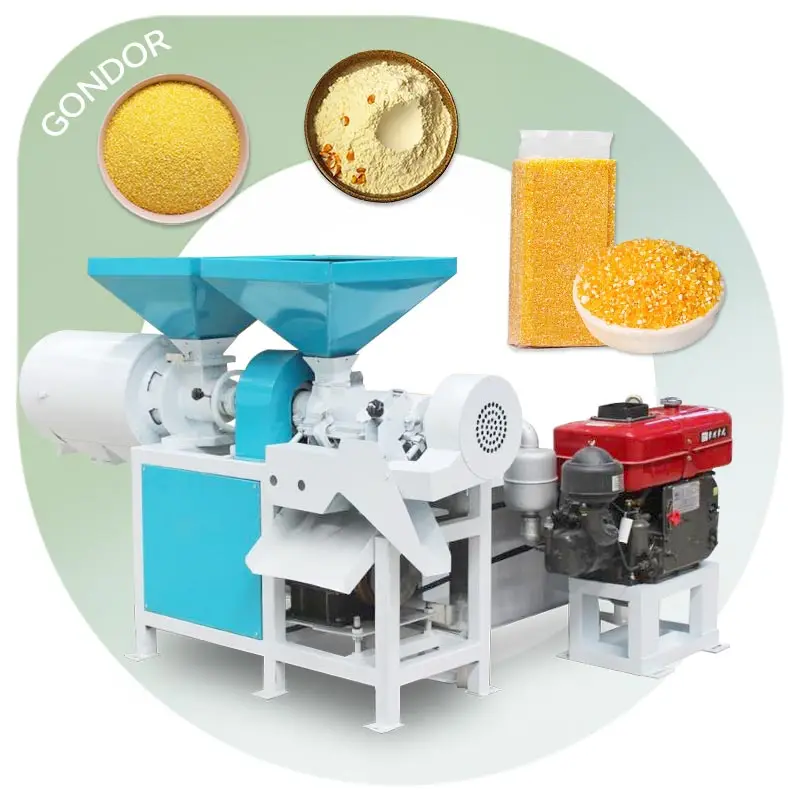Meelmolenproces Cornmeal Germ Verwijder maïsschil en maïsmolen freesmachine te koop Ghana met prijs