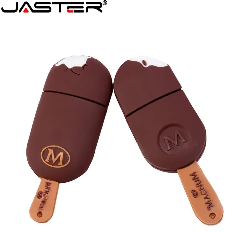 Chocolate Ice Cream Pen Drive USB 2.0 Cartoon Biscuits Flash Drives with Key Chain Gift Memory Stick 64GB/32GB/16GB/8GB U Disk