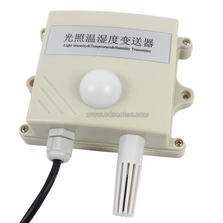 

SEM222 Wall-mounted 4-20ma RS485 Output Light Density lux Sensor Illumination Temperature and Humidity 3 in 1 Transmitter