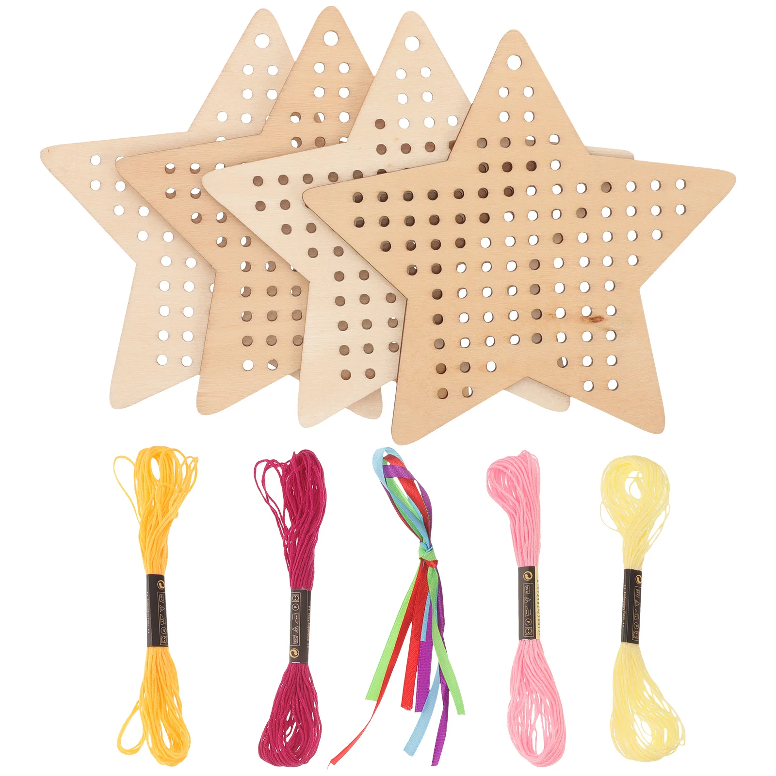 1 set 1 set segnalibri in legno vuoti punto croce appeso ricamo fai da te incompiuto scavato artigianale in legno studente bambini decorativo