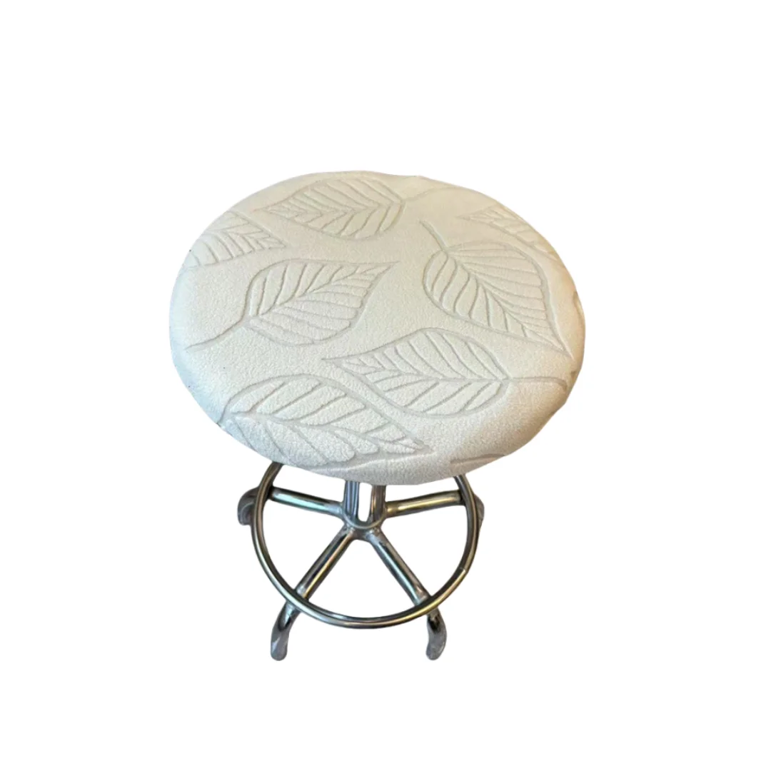1PC Round Bar Stool Covers Round Stool Seat Covers Jacquard Dustproof Slipcovers for Swivel Chairs or Barstools