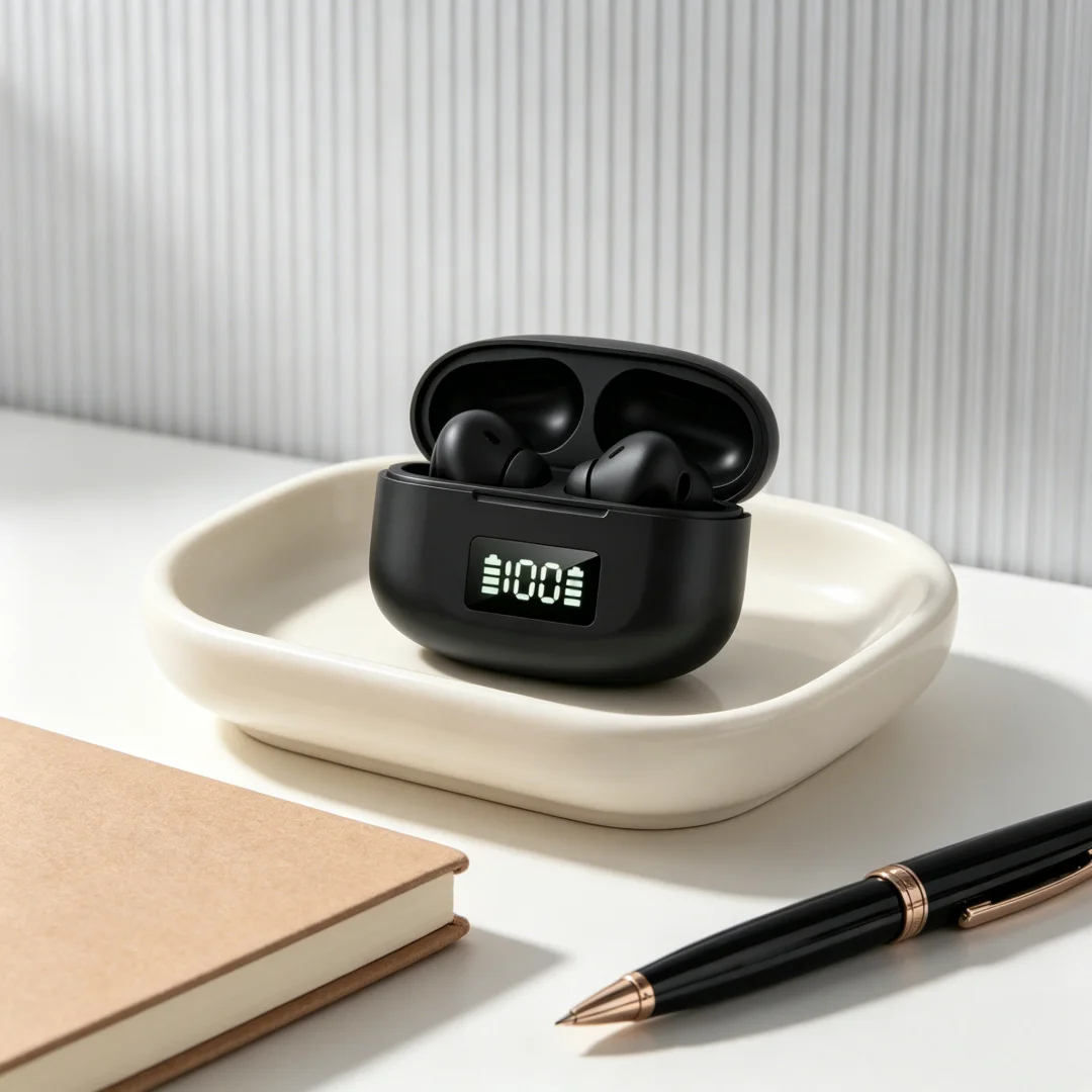 Wireless Bluetooth Headset Digital Display Headset Touch Control Noise Cancelling Earbuds Ultra Long Life For all smartphone