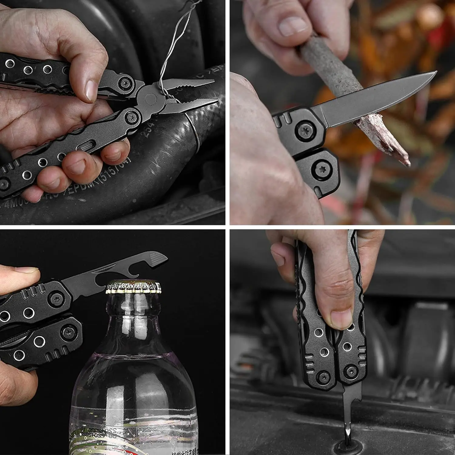 Diagonal Pliers Hardware Wire Cutters Multifunctional Pliers Pocket Knife Set 24-in-1 Camping Tool Anti Slip Durable Repair Tool