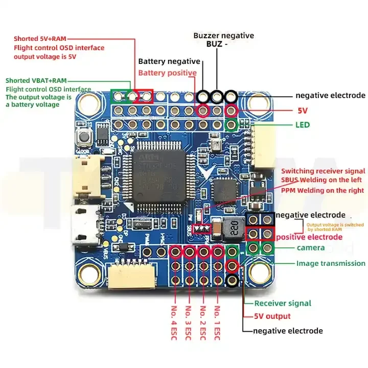 

Управление полетом версии Betaflight F4 V3 с обновлением экранного меню, конкурентоспособное управление полетом кроссовера FPV